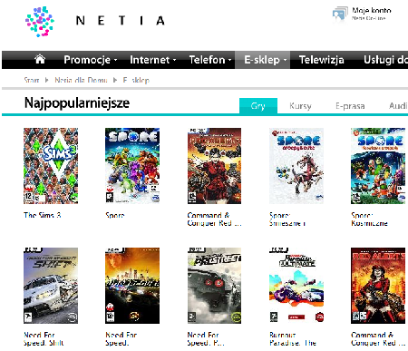 Gry komputerowe Netia