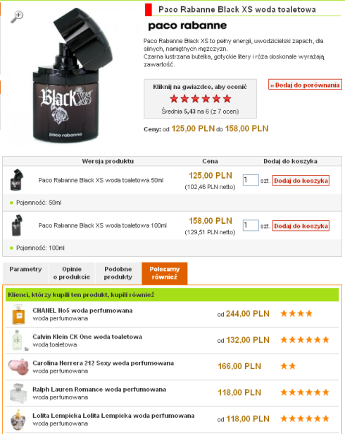 Promesse.pl - widok asortymentu